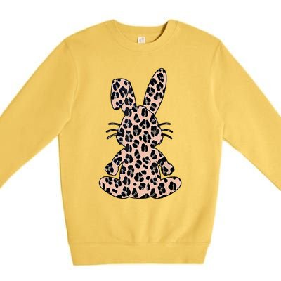 Rabbit Bunny Leopard Pattern Funny Easter Bunny Costume Premium Crewneck Sweatshirt