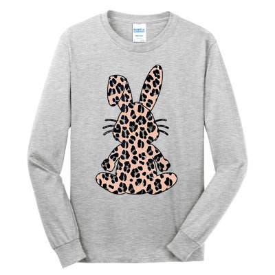 Rabbit Bunny Leopard Pattern Funny Easter Bunny Costume Tall Long Sleeve T-Shirt