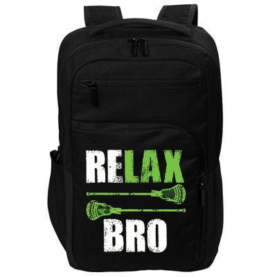 Relax Bro Lacrosse Sports Team Game Impact Tech Backpack