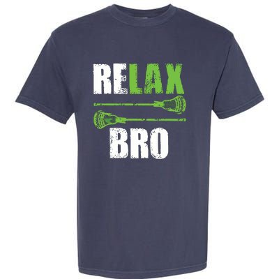 Relax Bro Lacrosse Sports Team Game Garment-Dyed Heavyweight T-Shirt