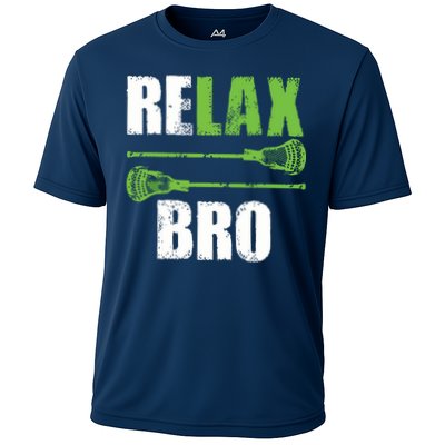 Relax Bro Lacrosse Sports Team Game Cooling Performance Crew T-Shirt
