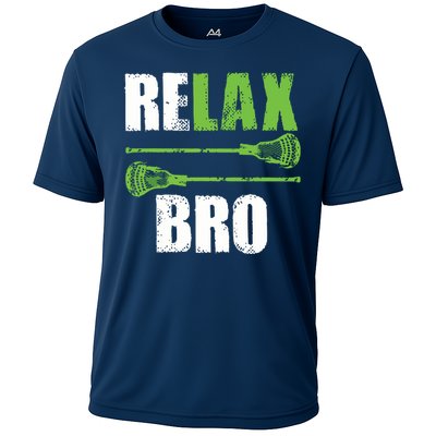 Relax Bro Lacrosse Sports Team Game Cooling Performance Crew T-Shirt