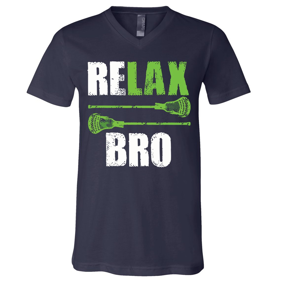 Relax Bro Lacrosse Sports Team Game V-Neck T-Shirt