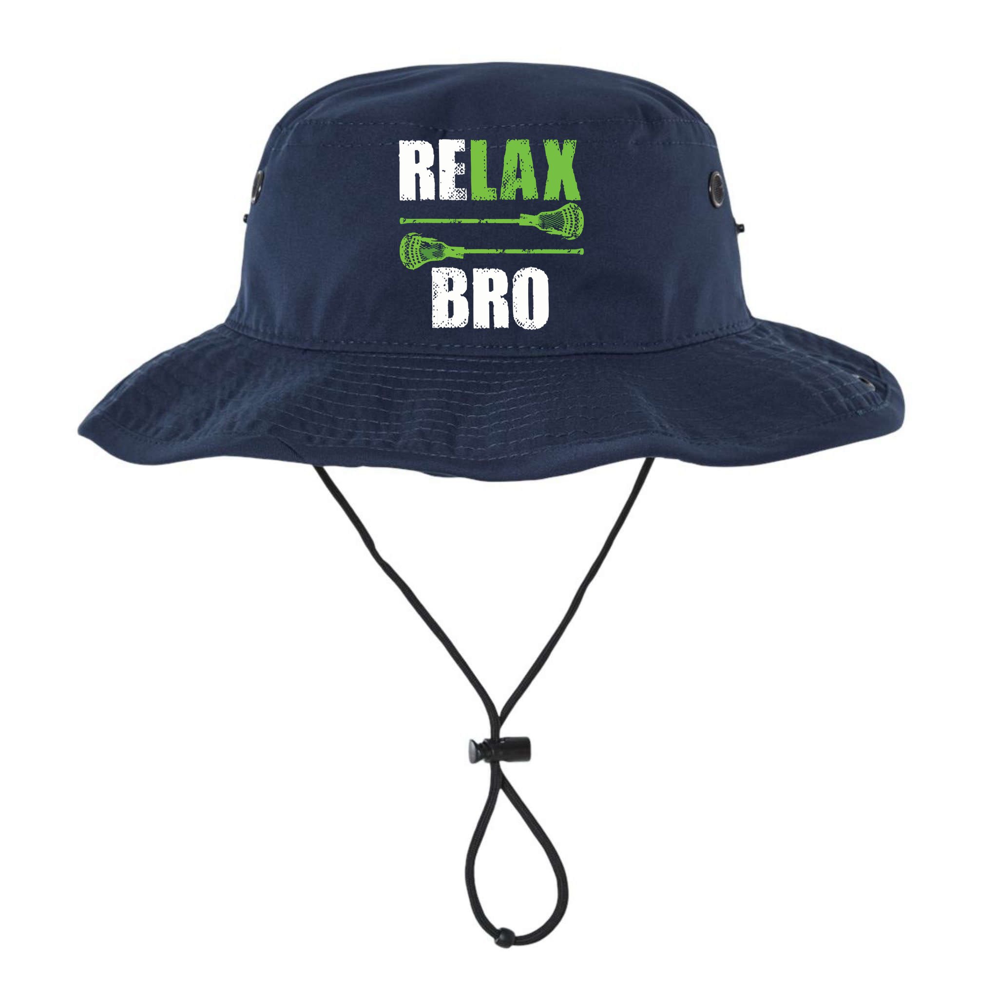 Relax Bro Lacrosse Sports Team Game Bucket Hat