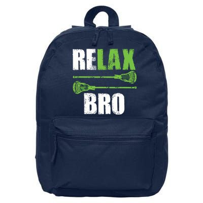 Relax Bro Lacrosse Sports Team Game 16 in Basic Backpack