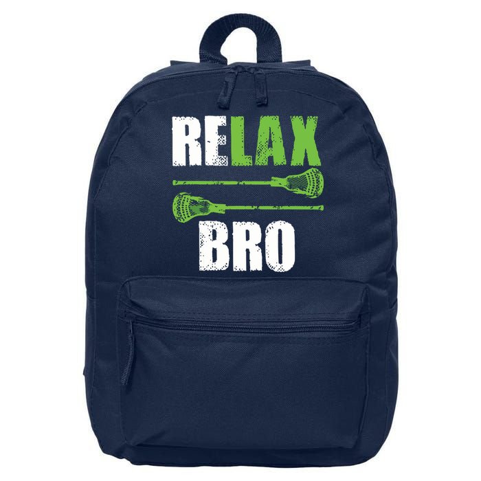 Relax Bro Lacrosse Sports Team Game 16 in Basic Backpack