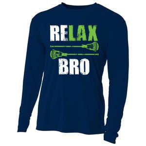 Relax Bro Lacrosse Sports Team Game Cooling Performance Long Sleeve Crew