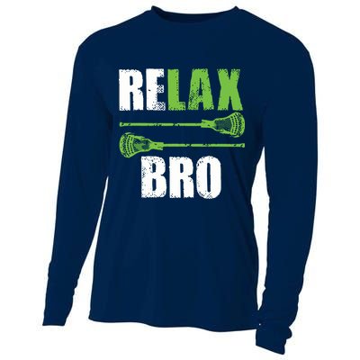 Relax Bro Lacrosse Sports Team Game Cooling Performance Long Sleeve Crew
