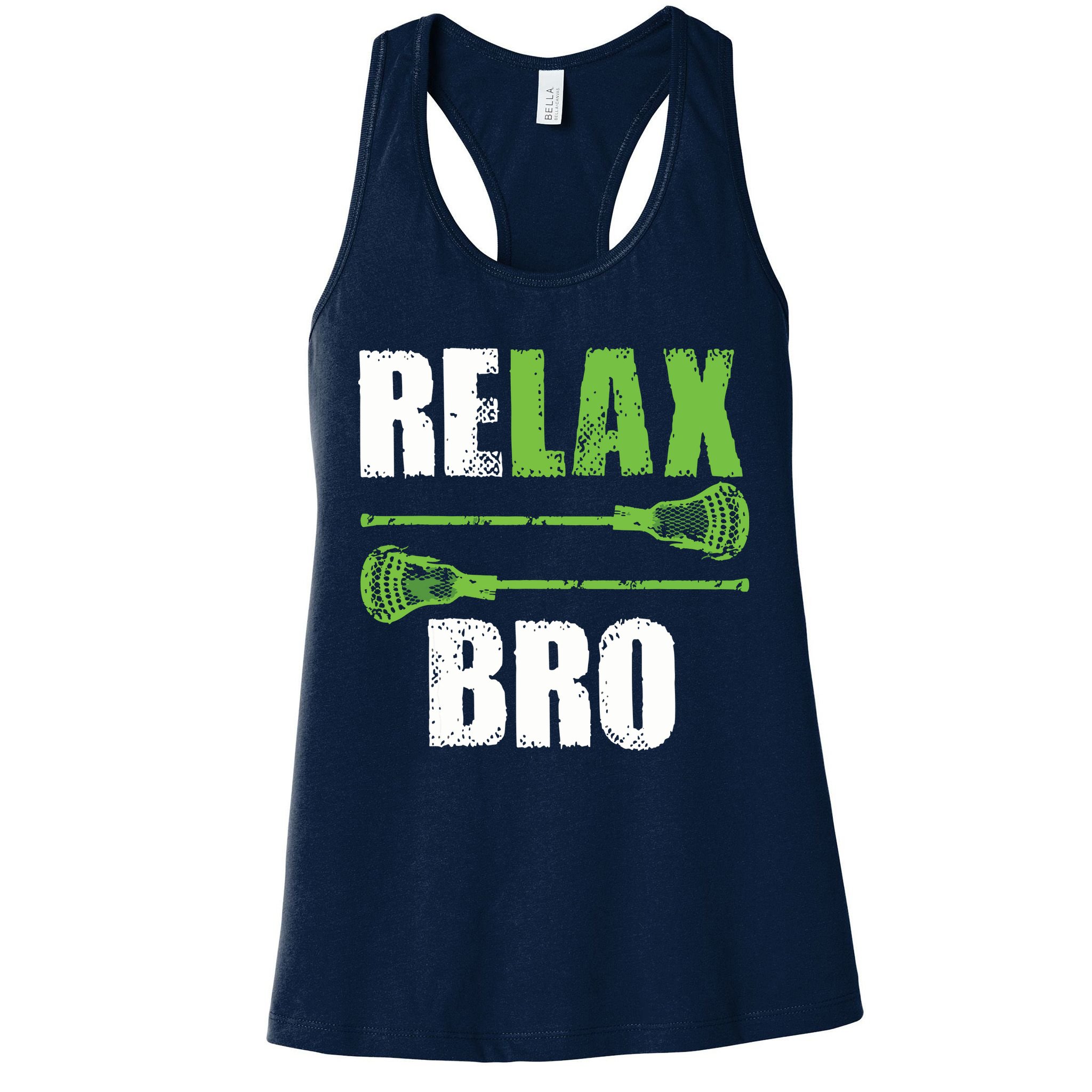 Relax Bro Lacrosse Sports Team Game Womens Tank Top