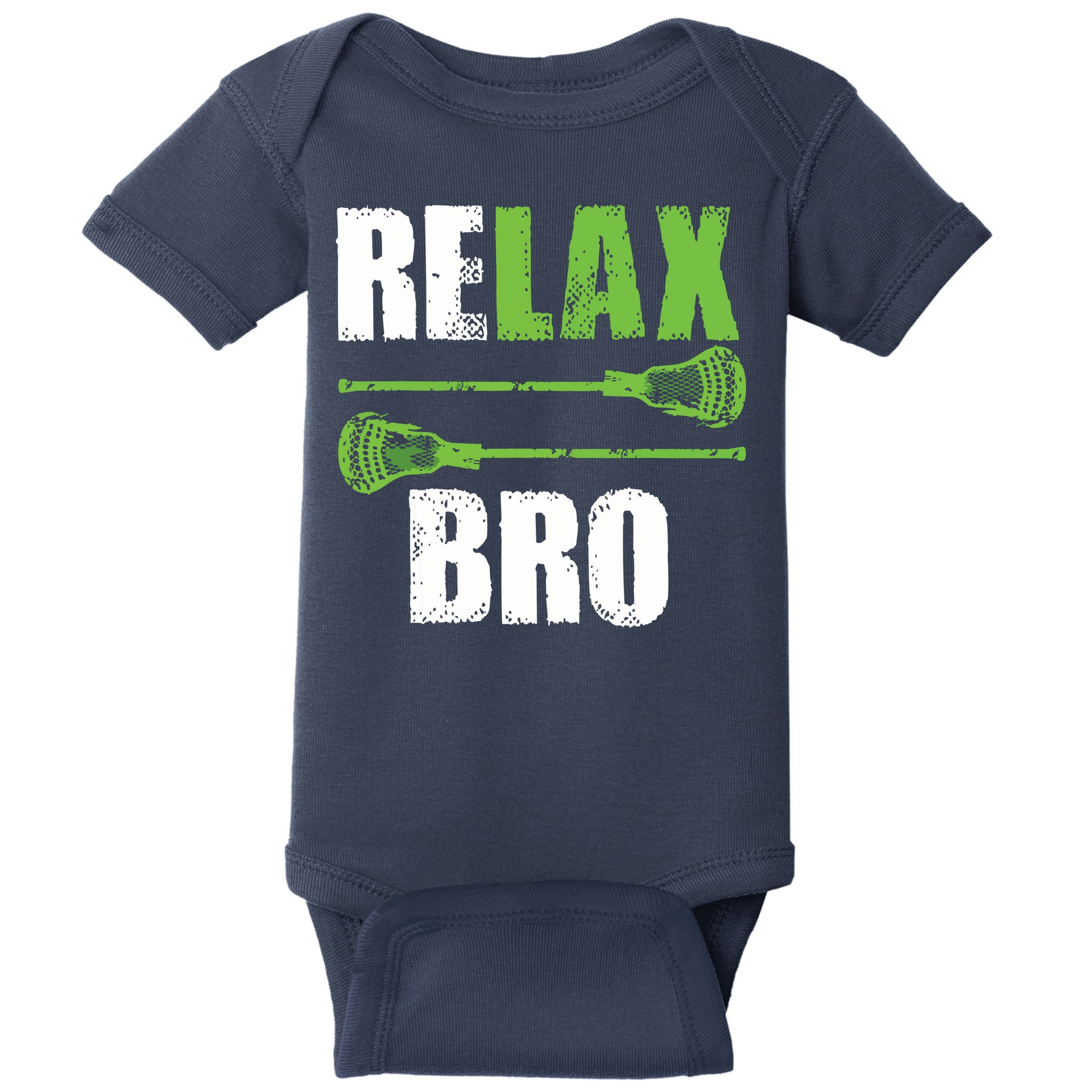Relax Bro Lacrosse Sports Team Game Baby Bodysuit