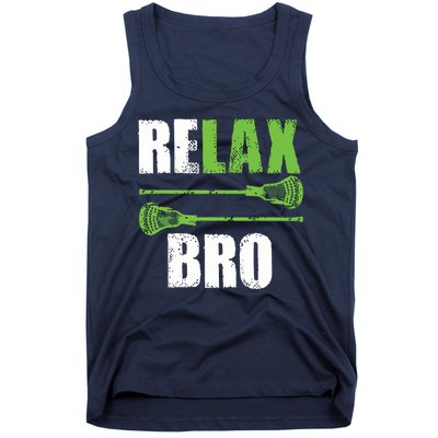 Relax Bro Lacrosse Sports Team Game Tank Top