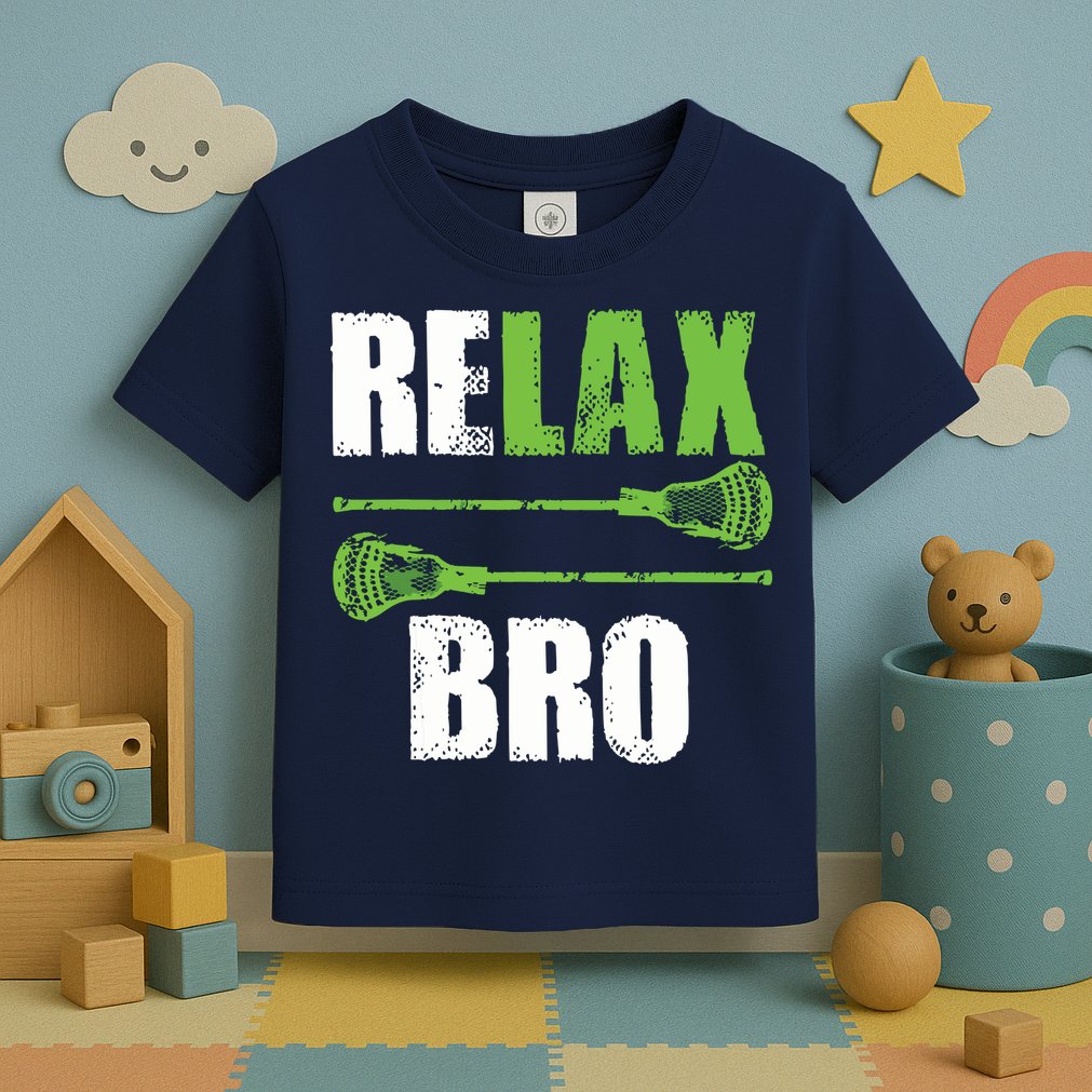 Relax Bro Lacrosse Sports Team Game Toddler T-Shirt