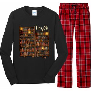 Reading Book Lovers I'm Ok National Book Lovers Day Funny Gift Long Sleeve Pajama Set