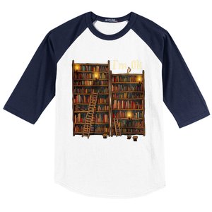 Reading Book Lovers I'm Ok National Book Lovers Day Funny Gift Baseball Sleeve Shirt