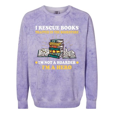 Reading Books Library Student Teacher Book Store Colorblast Crewneck Sweatshirt