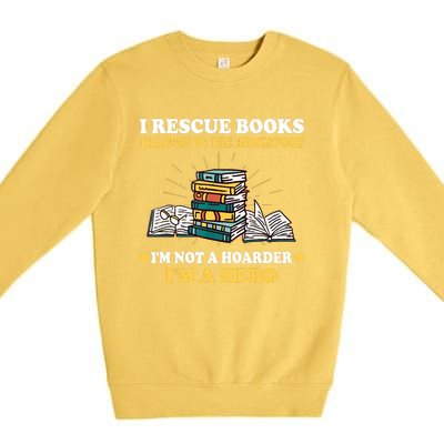 Reading Books Library Student Teacher Book Store Premium Crewneck Sweatshirt