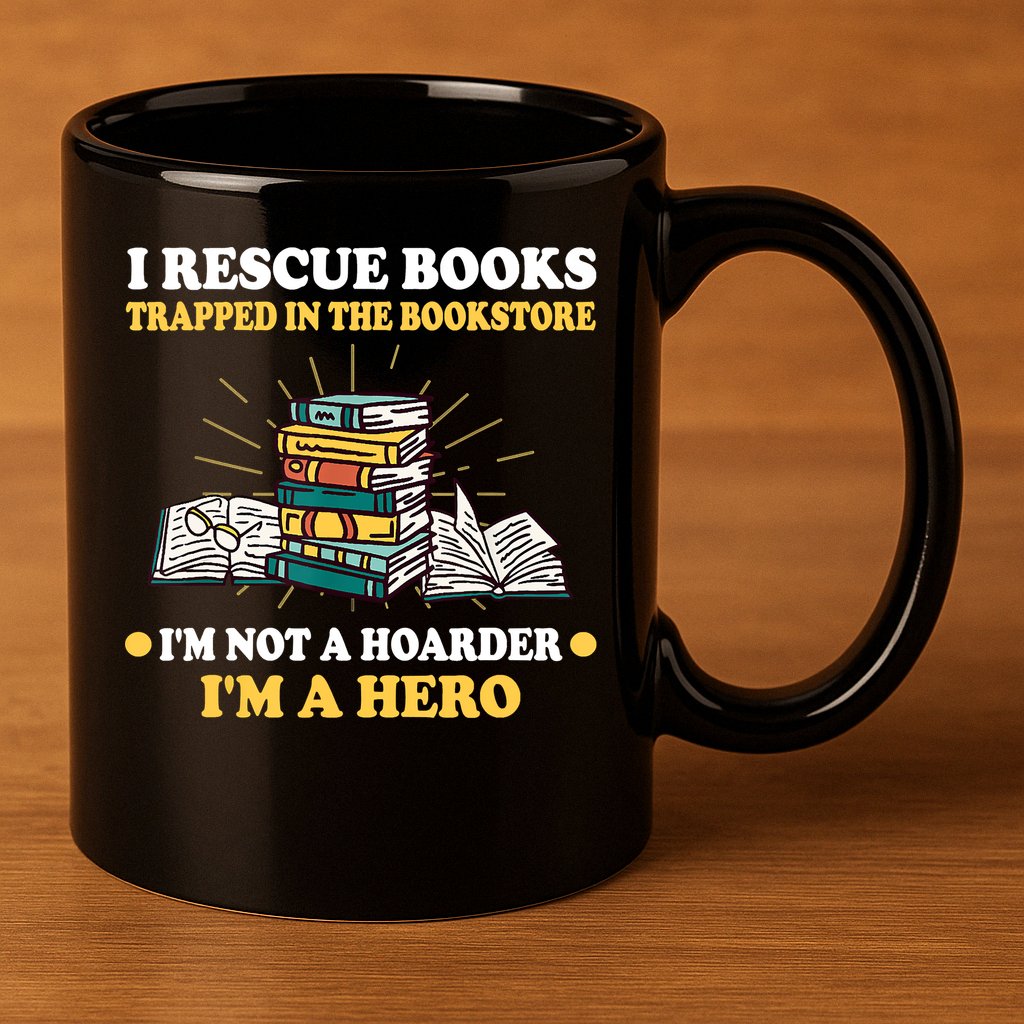Reading Books Library Student Teacher Book Store 11oz C Handle Ceramic Mug