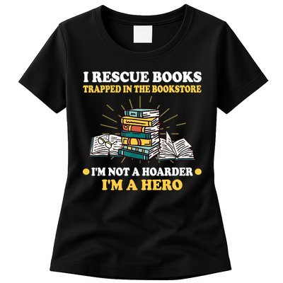 Reading Books Library Student Teacher Book Store Womens T-Shirt