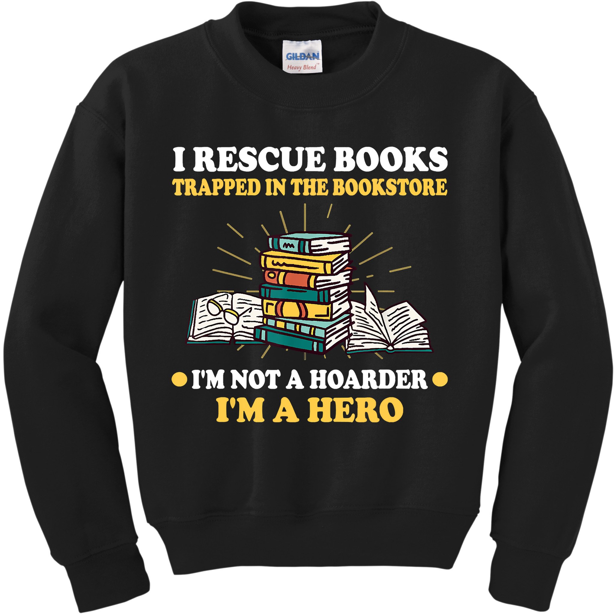 Reading Books Library Student Teacher Book Store Kids Sweatshirt