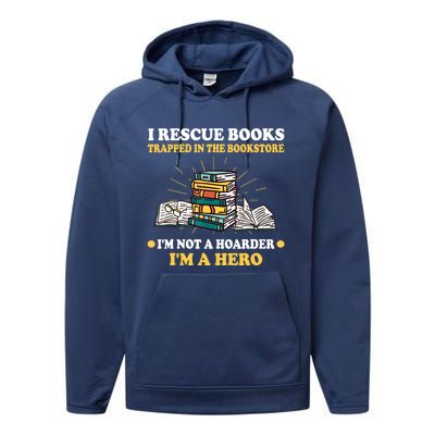 Reading Books Library Student Teacher Book Store Performance Fleece Hoodie