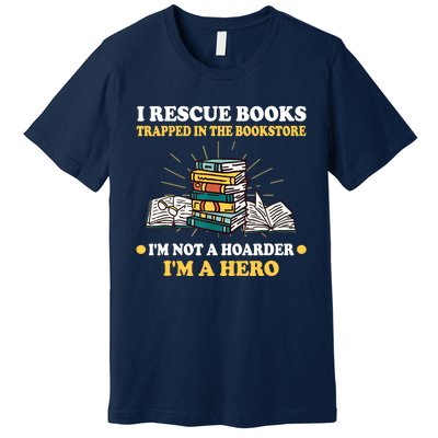 Reading Books Library Student Teacher Book Store Premium T-Shirt