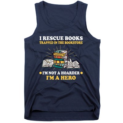 Reading Books Library Student Teacher Book Store Tank Top