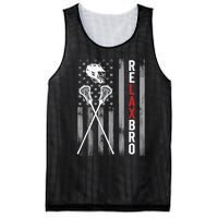 Relax Bro Lacrosse American Flag Lax Helmet Sticks Lacrosse Mesh Reversible Basketball Jersey Tank