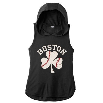 Retro Boston Lover Ladies PosiCharge Tri-Blend Wicking Draft Hoodie Tank