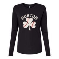 Retro Boston Lover Womens Cotton Relaxed Long Sleeve T-Shirt