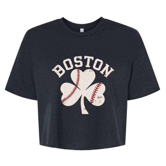 Retro Boston Lover Bella+Canvas Jersey Crop Tee