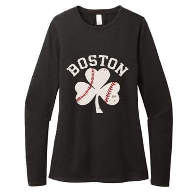 Retro Boston Lover Womens CVC Long Sleeve Shirt