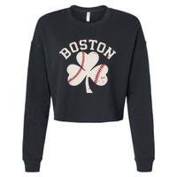 Retro Boston Lover Cropped Pullover Crew