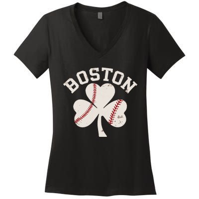 Retro Boston Lover Women's V-Neck T-Shirt