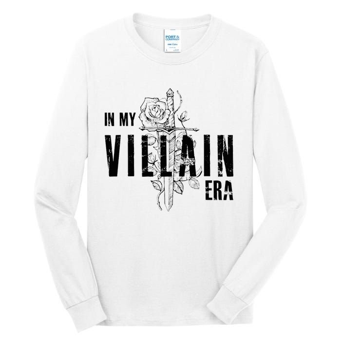 Reading Book Lover Bookish Villain Lover In My Villain Era Tall Long Sleeve T-Shirt