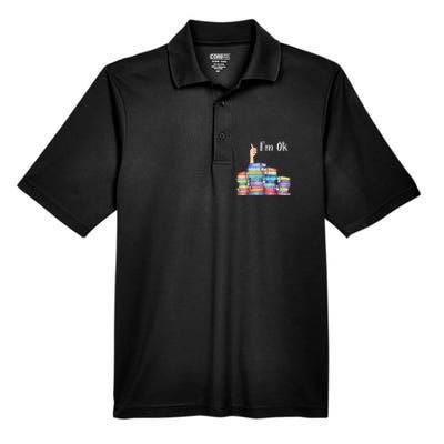 Reading Book Lovers I'm Ok National Book Lovers Day TShirt Men's Origin Performance Pique Polo