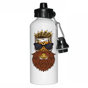 Retro Beer Lover Funny Beers Ing Graphic Gift Aluminum Water Bottle