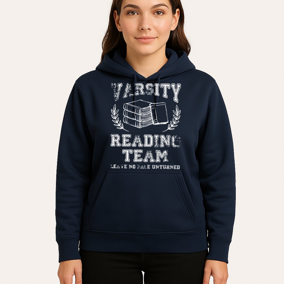 Reader Book Lover Gift Varsity Reading Team Hoodie