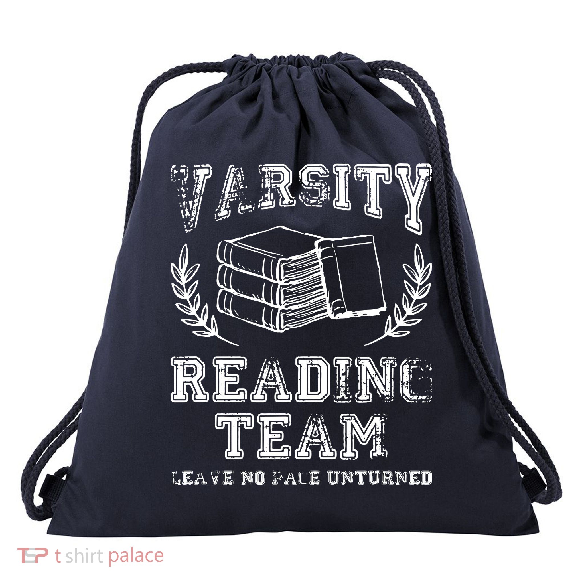 Reader Book Lover Gift Varsity Reading Team Drawstring Bag