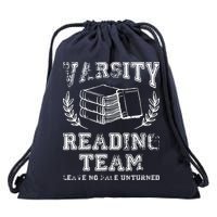 Reader Book Lover Gift Varsity Reading Team Drawstring Bag