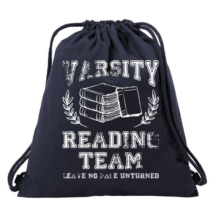 Reader Book Lover Gift Varsity Reading Team Drawstring Bag