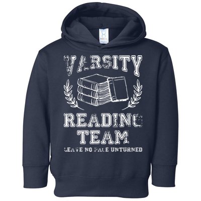 Reader Book Lover Gift Varsity Reading Team Toddler Hoodie