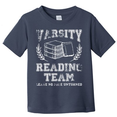 Reader Book Lover Gift Varsity Reading Team Toddler T-Shirt