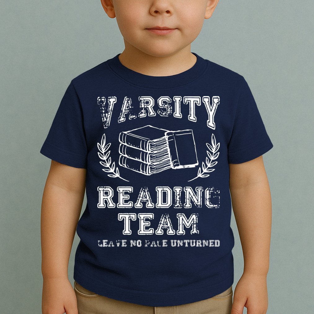 Reader Book Lover Gift Varsity Reading Team Toddler T-Shirt