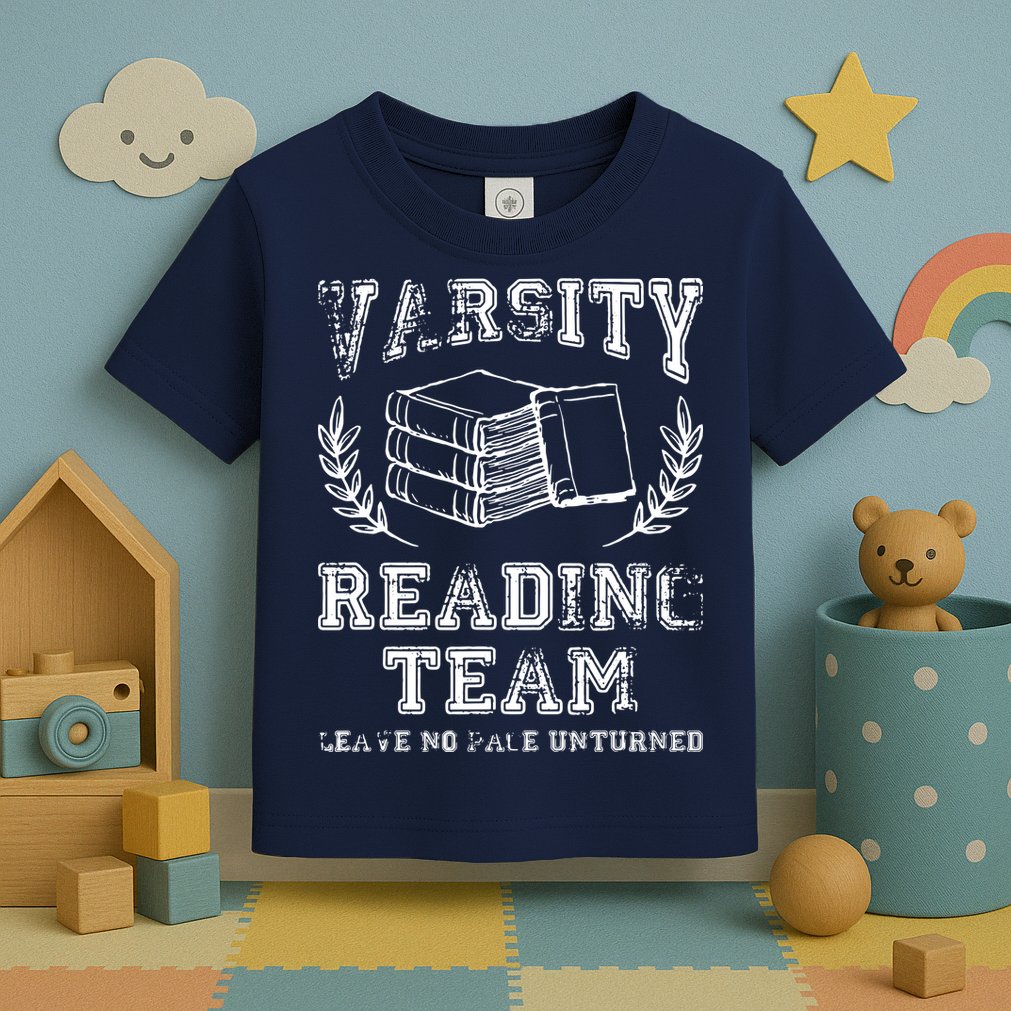 Reader Book Lover Gift Varsity Reading Team Toddler T-Shirt