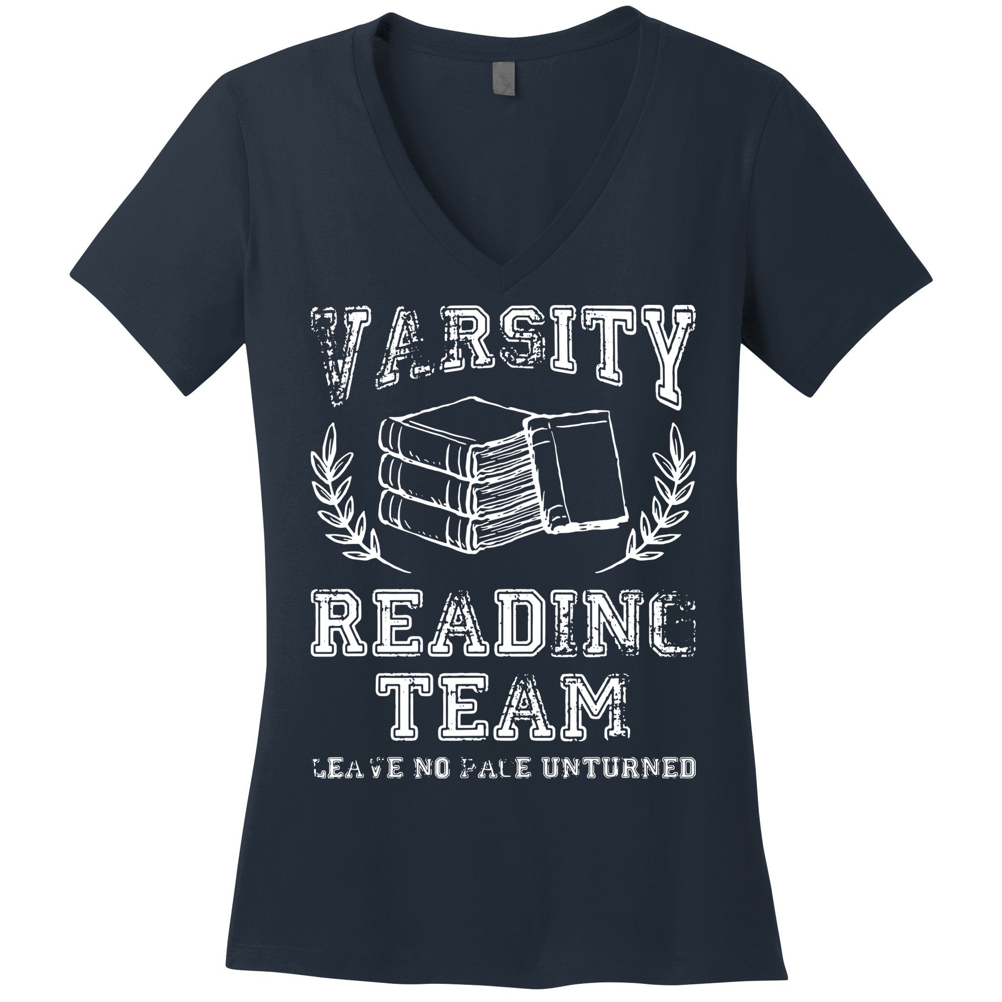 Reader Book Lover Gift Varsity Reading Team Women's V-Neck T-Shirt