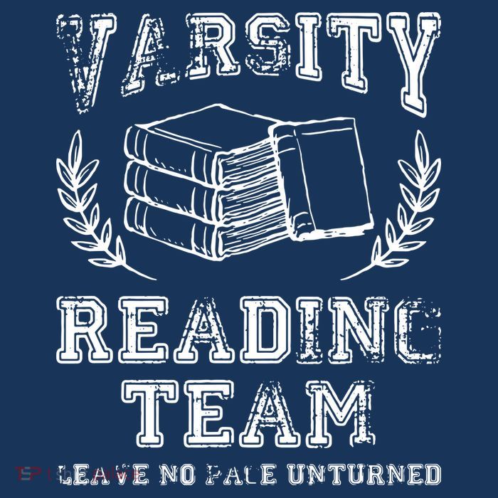 Reader Book Lover Gift Varsity Reading Team Women's V-Neck T-Shirt