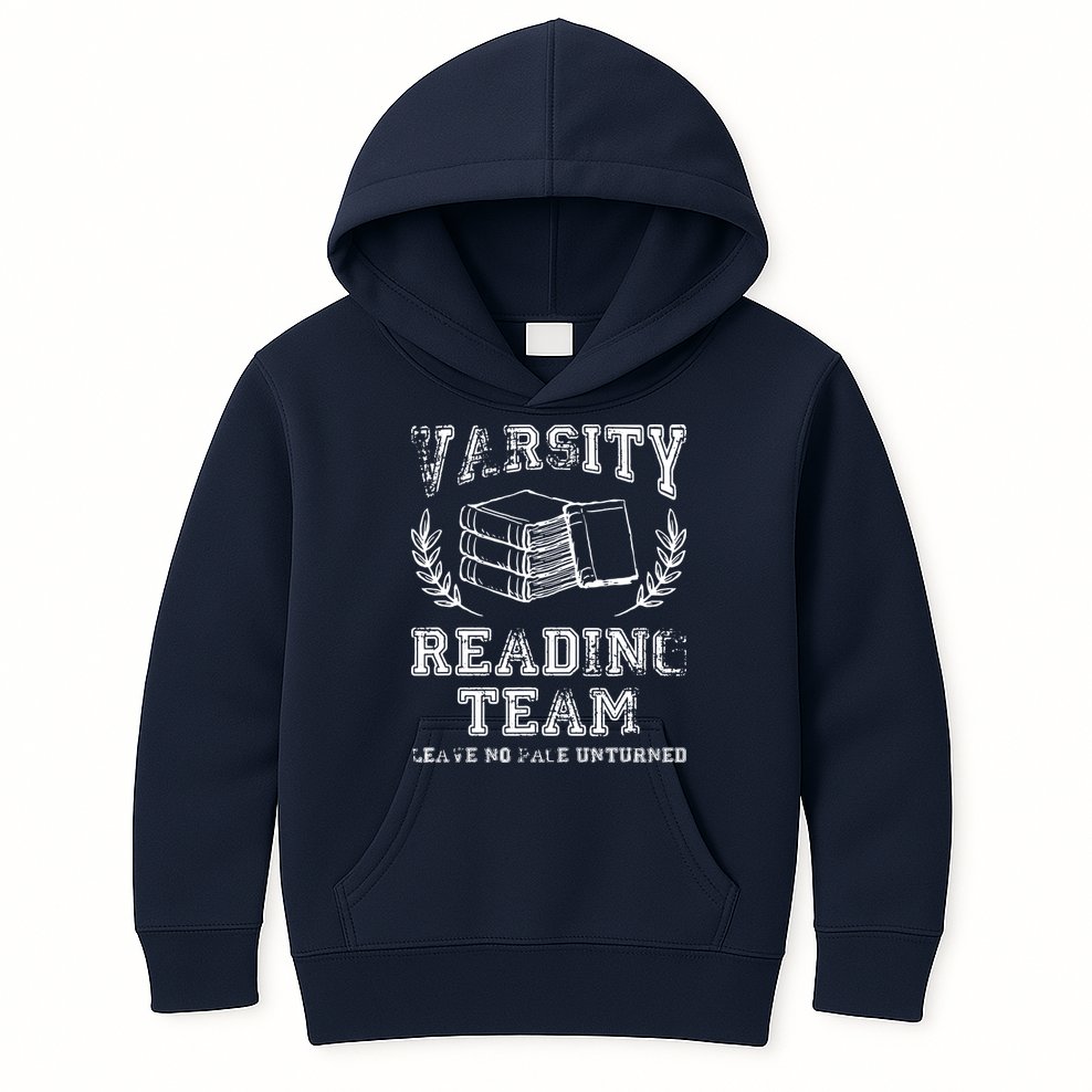 Reader Book Lover Gift Varsity Reading Team Kids Hoodie