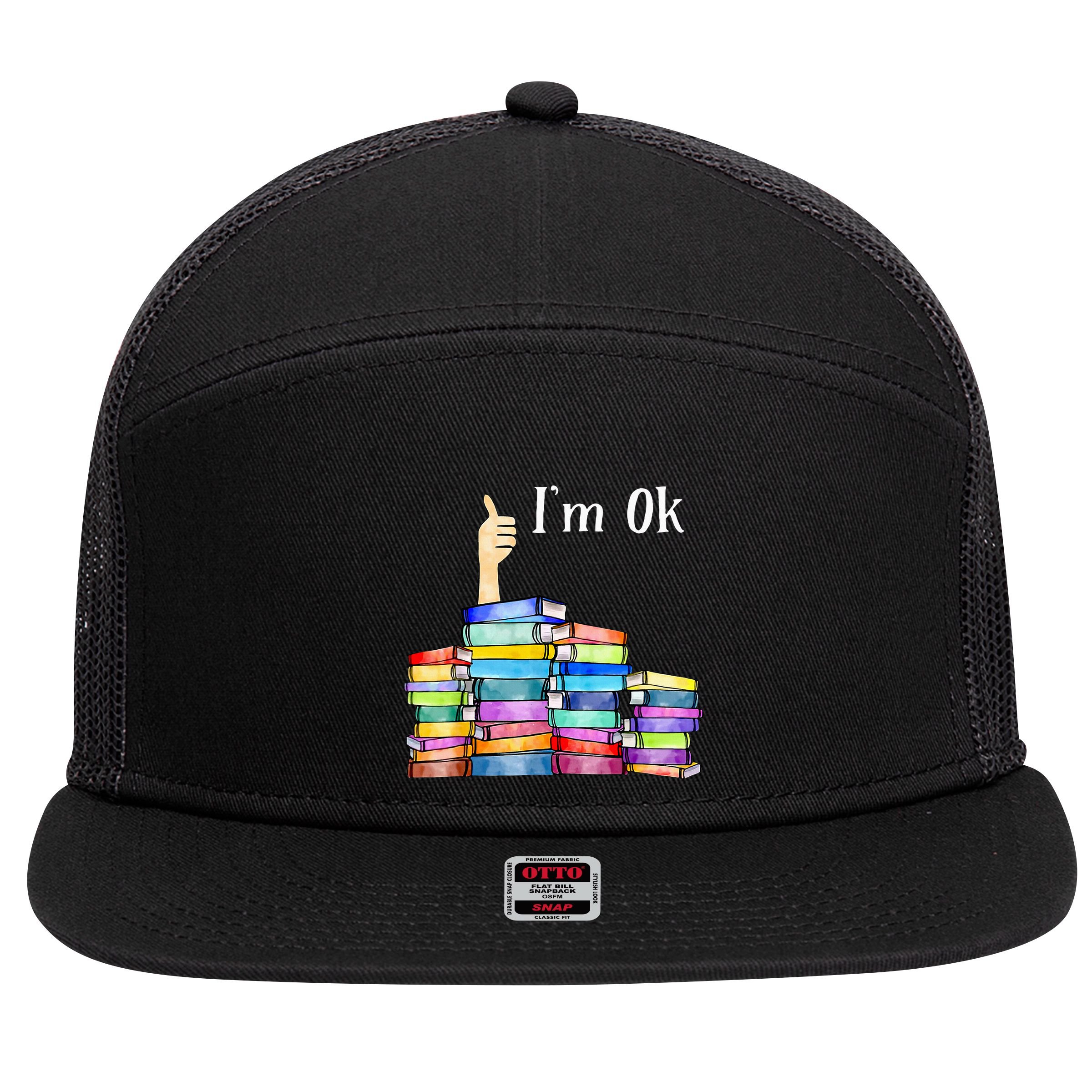 Reading Book Lovers IM Ok National Book 7 Panel Mesh Trucker Snapback Hat