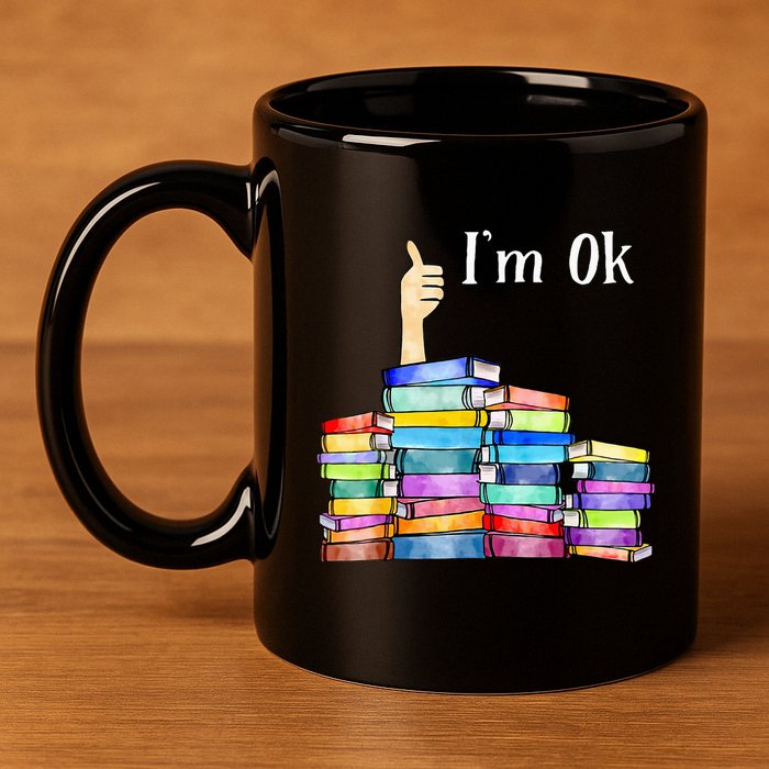 Reading Book Lovers IM Ok National Book 11oz C Handle Ceramic Mug