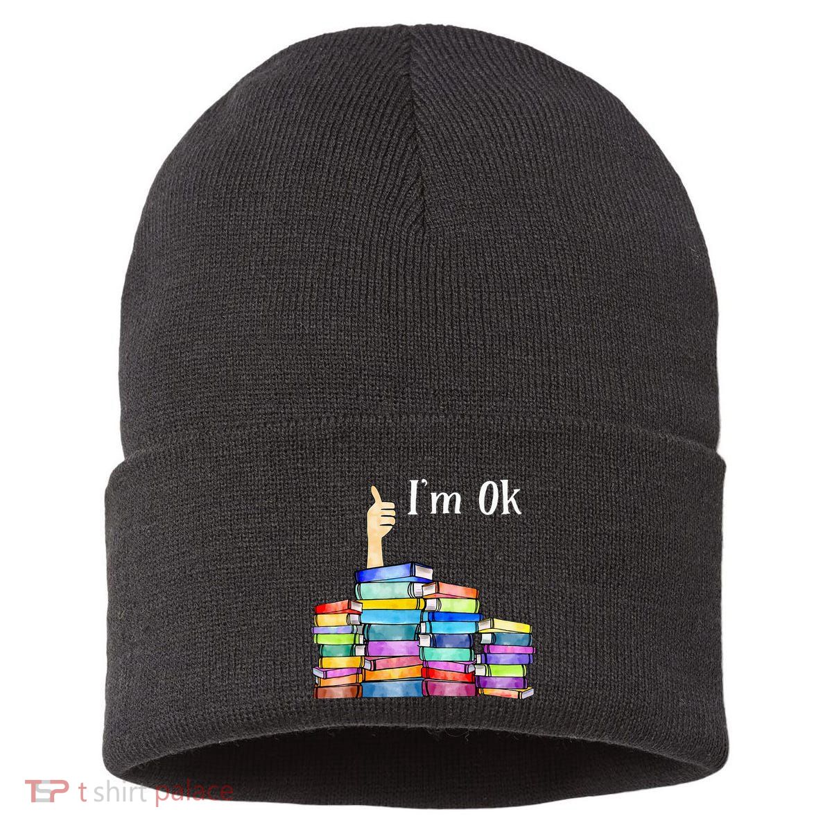 Reading Book Lovers IM Ok National Book Sustainable Knit Beanie